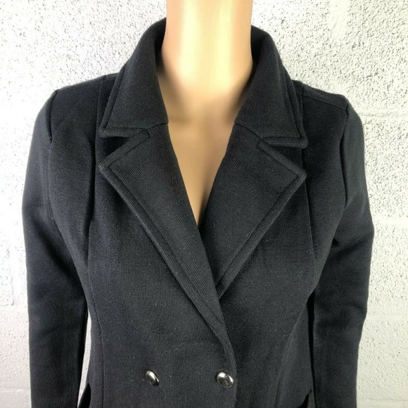 Level Eight (L8) By FOREVER 21 Black Pea coat Jacket Style B000310 Size M - Picture 3 of 9